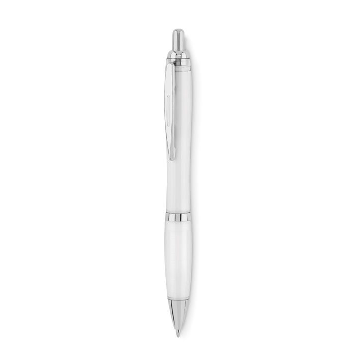 Stylo à bille rPET personnalisable RIO RPET blanc transparent